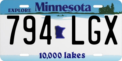 MN license plate 794LGX