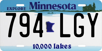 MN license plate 794LGY