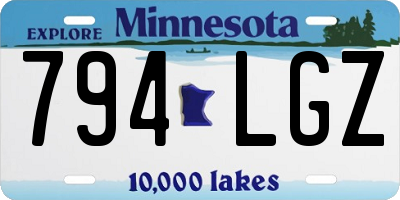 MN license plate 794LGZ