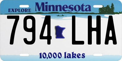 MN license plate 794LHA