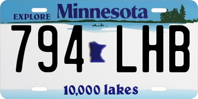 MN license plate 794LHB