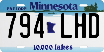 MN license plate 794LHD