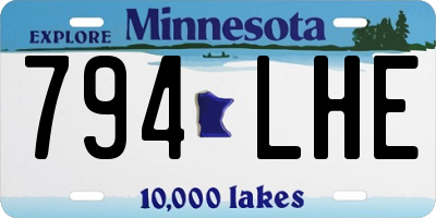 MN license plate 794LHE