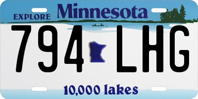 MN license plate 794LHG