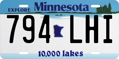 MN license plate 794LHI