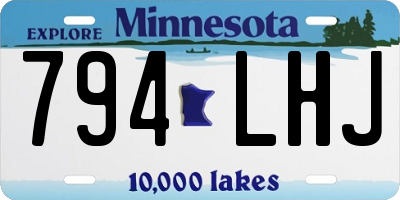 MN license plate 794LHJ