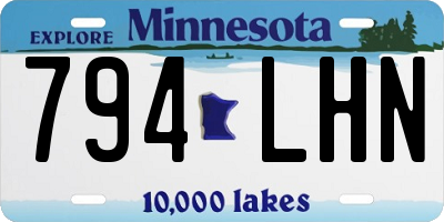 MN license plate 794LHN