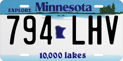 MN license plate 794LHV
