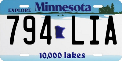 MN license plate 794LIA