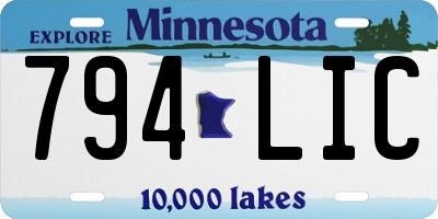 MN license plate 794LIC
