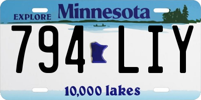 MN license plate 794LIY