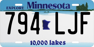 MN license plate 794LJF