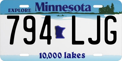 MN license plate 794LJG
