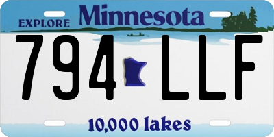 MN license plate 794LLF