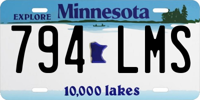 MN license plate 794LMS