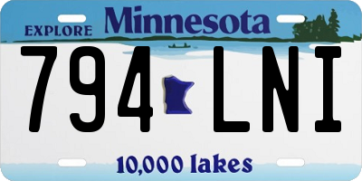 MN license plate 794LNI