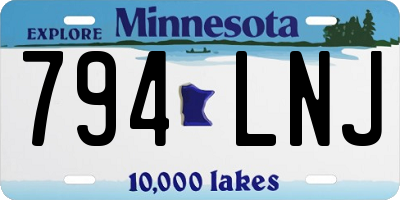 MN license plate 794LNJ