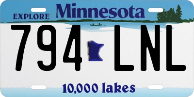 MN license plate 794LNL