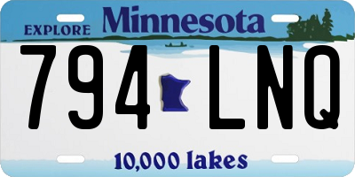 MN license plate 794LNQ