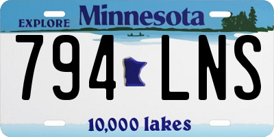 MN license plate 794LNS
