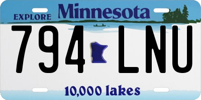 MN license plate 794LNU