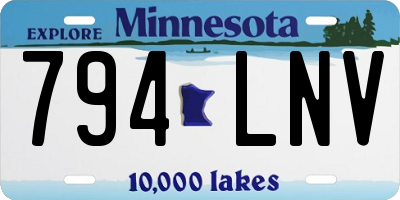 MN license plate 794LNV