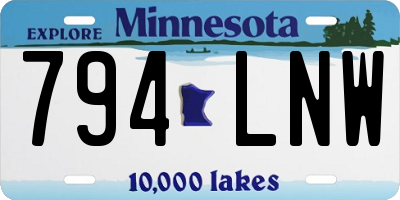 MN license plate 794LNW