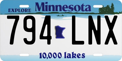 MN license plate 794LNX