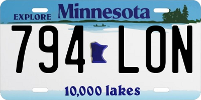 MN license plate 794LON