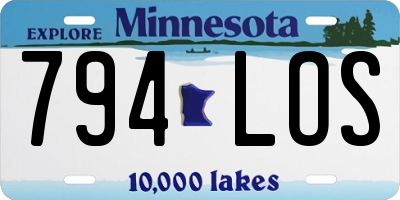 MN license plate 794LOS