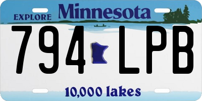 MN license plate 794LPB