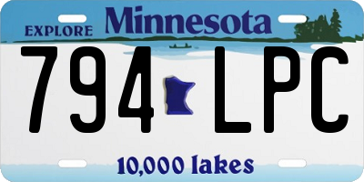 MN license plate 794LPC