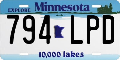 MN license plate 794LPD
