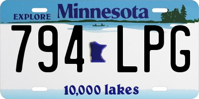 MN license plate 794LPG