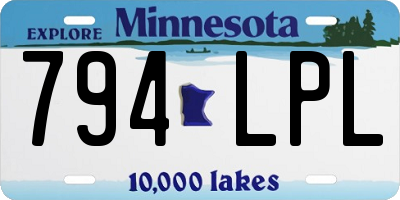MN license plate 794LPL