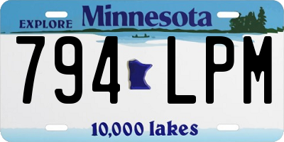 MN license plate 794LPM