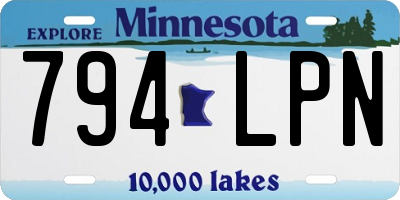 MN license plate 794LPN