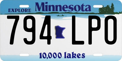 MN license plate 794LPO