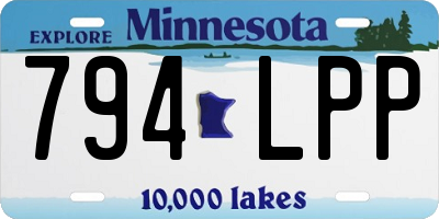 MN license plate 794LPP