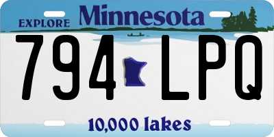 MN license plate 794LPQ