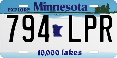 MN license plate 794LPR