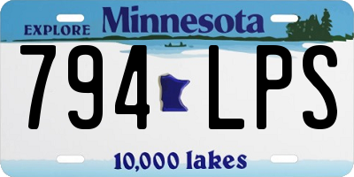 MN license plate 794LPS