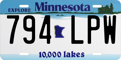 MN license plate 794LPW