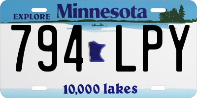 MN license plate 794LPY