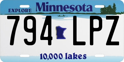 MN license plate 794LPZ