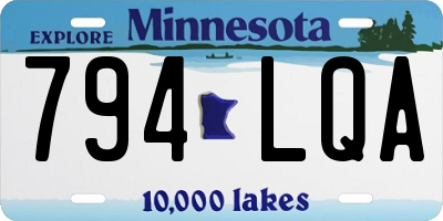 MN license plate 794LQA