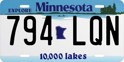 MN license plate 794LQN