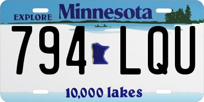 MN license plate 794LQU