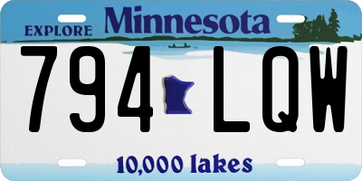 MN license plate 794LQW