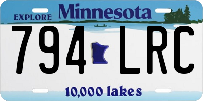 MN license plate 794LRC